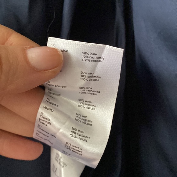 Claudi Pierlot coat - 90% wool / 10% cashmere - navy blue - Picture 8 of 8